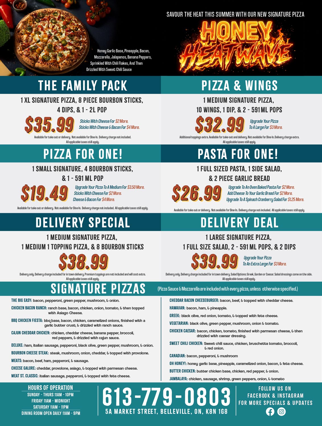 Bourbon Street Pizza Flyer