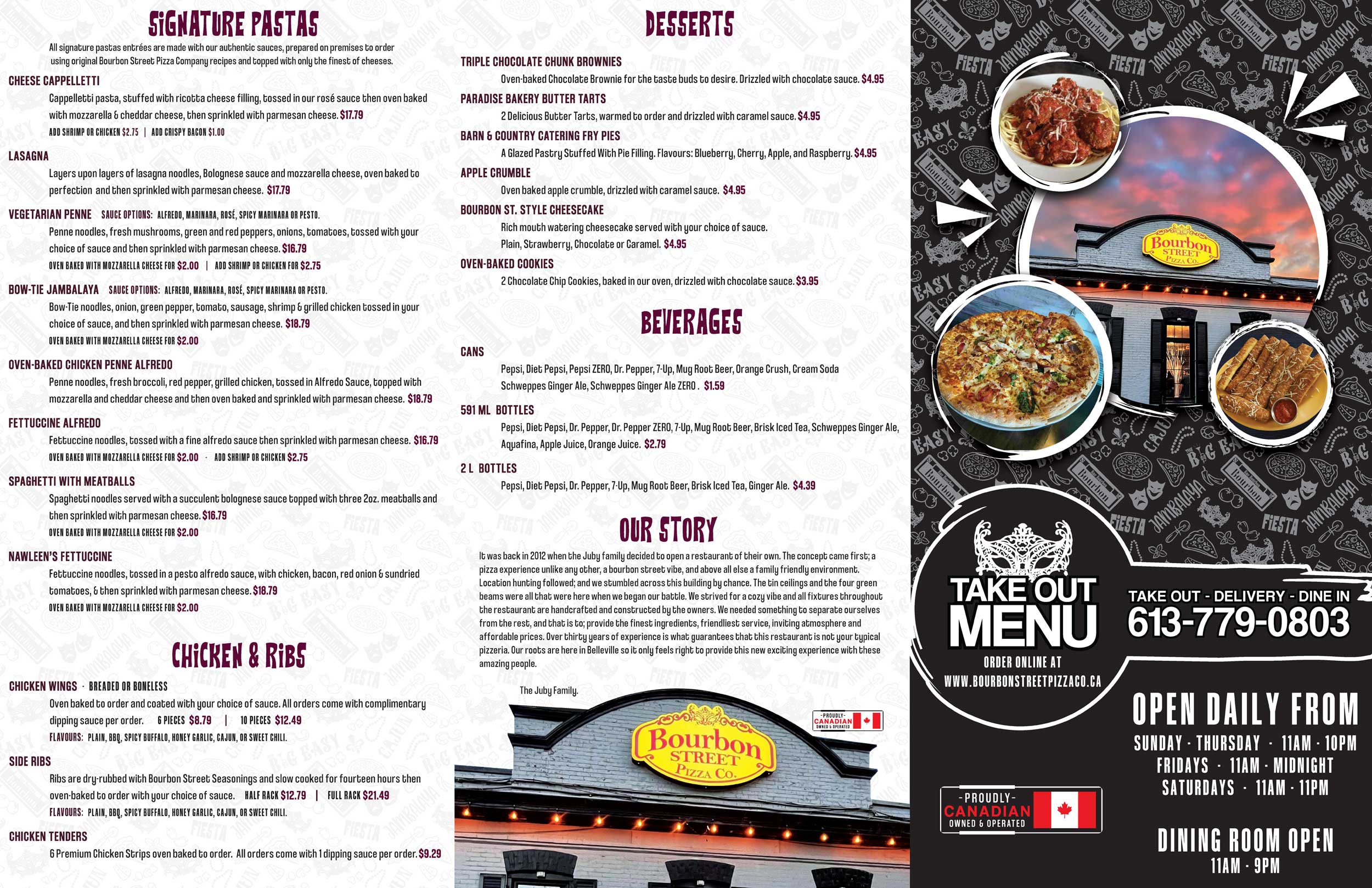 Bourbon Street Pizza - Takeout Menu
